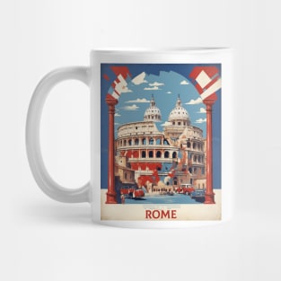 Rome Italy Vintage Tourism Travel Poster Mug